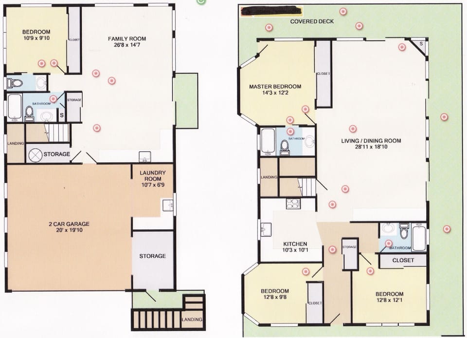 Floor plan of the house- which bedroom do you get?!