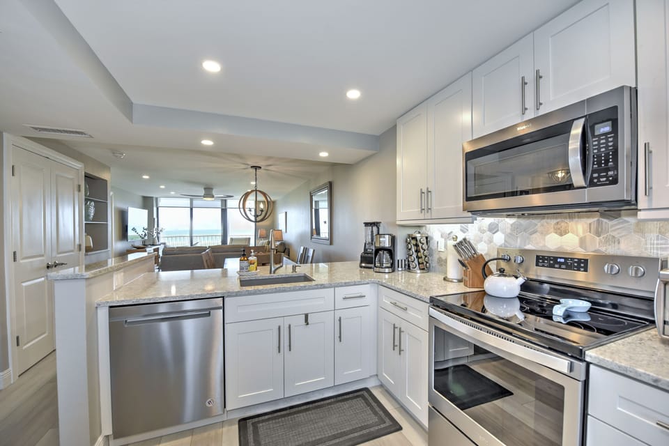 Fully stocked kitchen