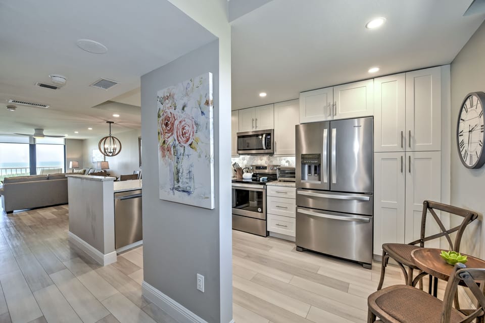 Open kitchen and living room