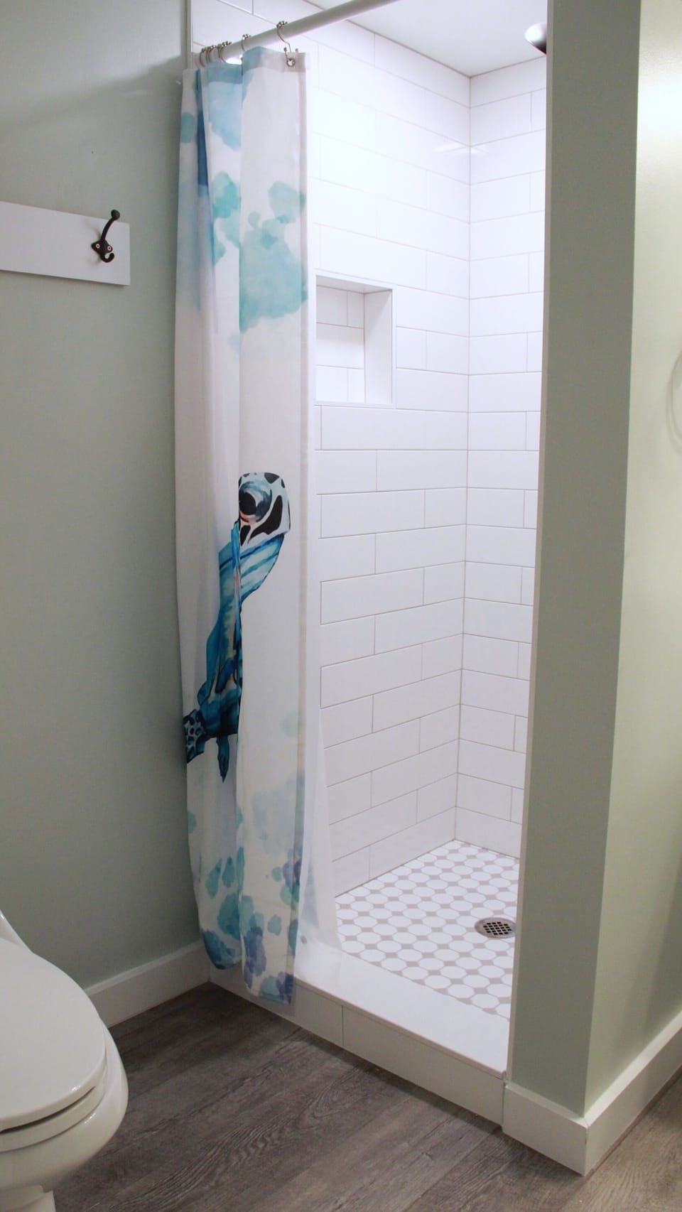 Guest Bathroom with Tiled Shower