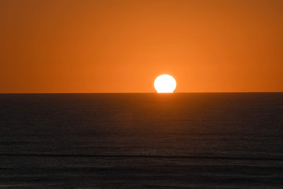 This photo was taken from the patio at sunrise in June.