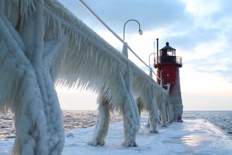 South Haven is not just a summer time destination. Walk the beach all year long!