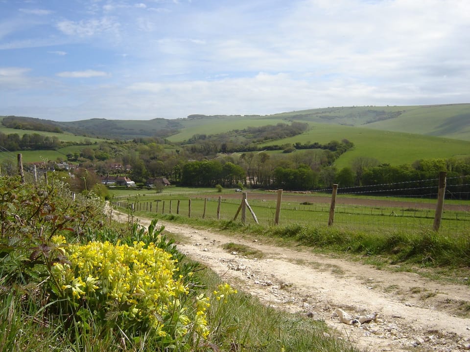 Spectacular scenery & views over Jevington from Friston Forest