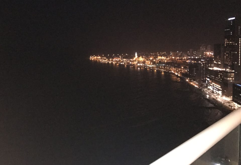 View at night from your balcony and bed includes the entire historic walled city