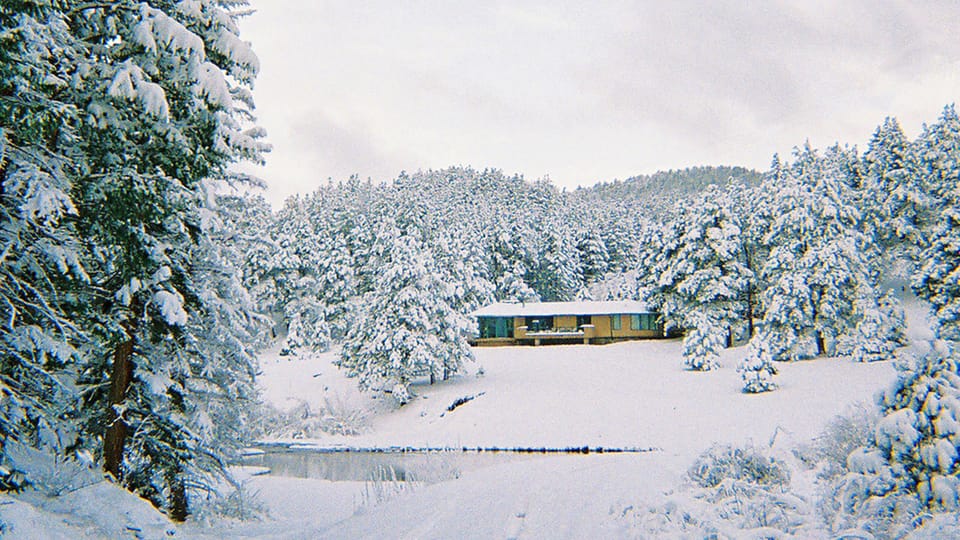 Early winter before the pond freezes