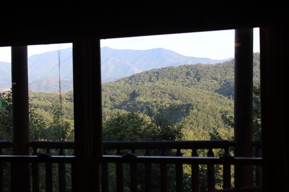 View from inside the cabin