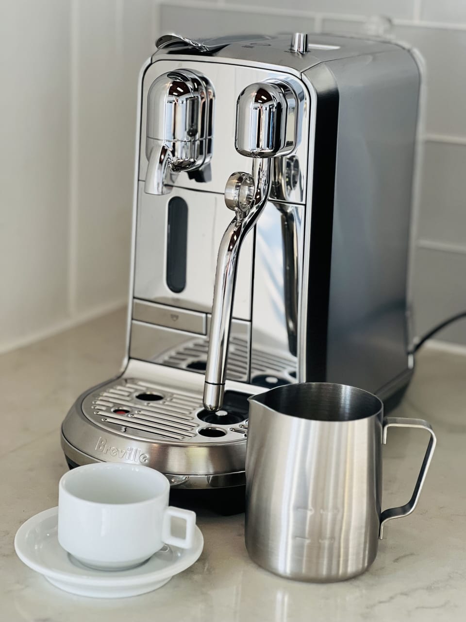 Nespresso Breville machine. Be your own barista while being on vacation 