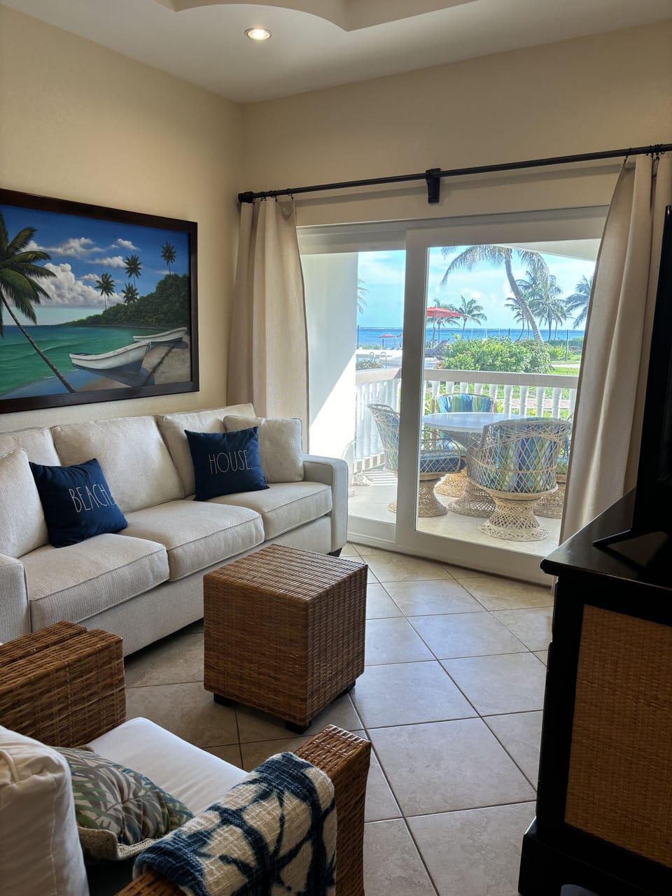 Yes! That's the Caribbean Ocean just outside our veranda! 
