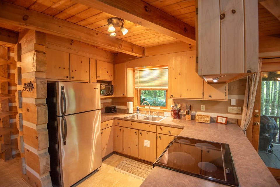 Well-stocked kitchen...