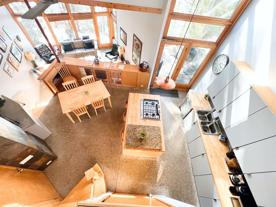 View from above the kitchen, dining/living rooms. - View from above the kitchen, dining/living rooms.