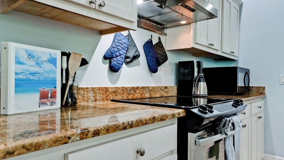 Fully stocked kitchen