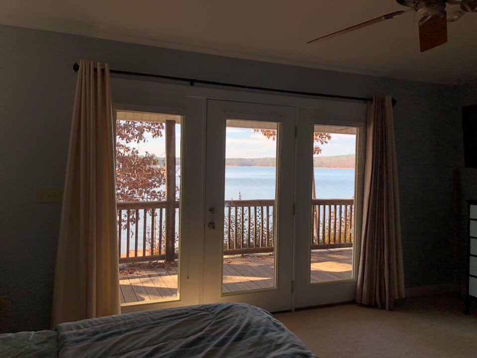 Master bed walk right out to the huge back porch