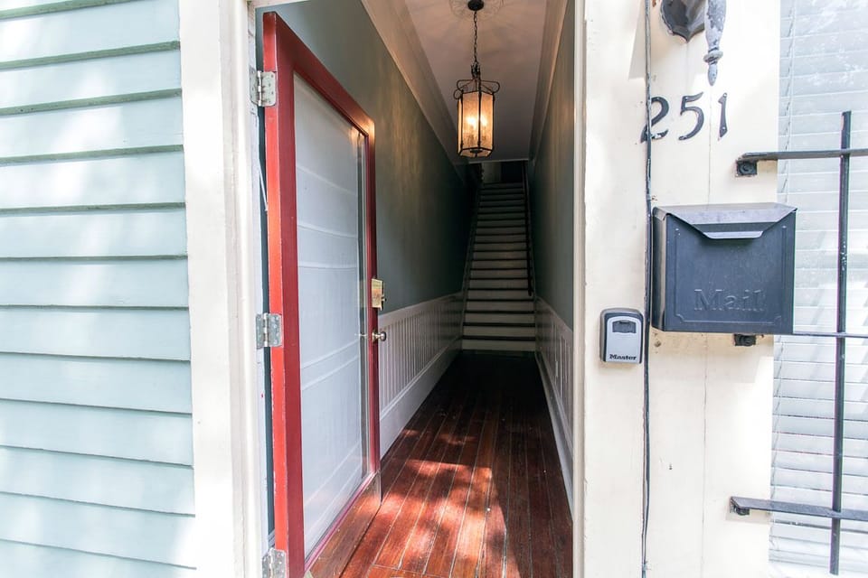 This apartment is up a full flight of stairs.