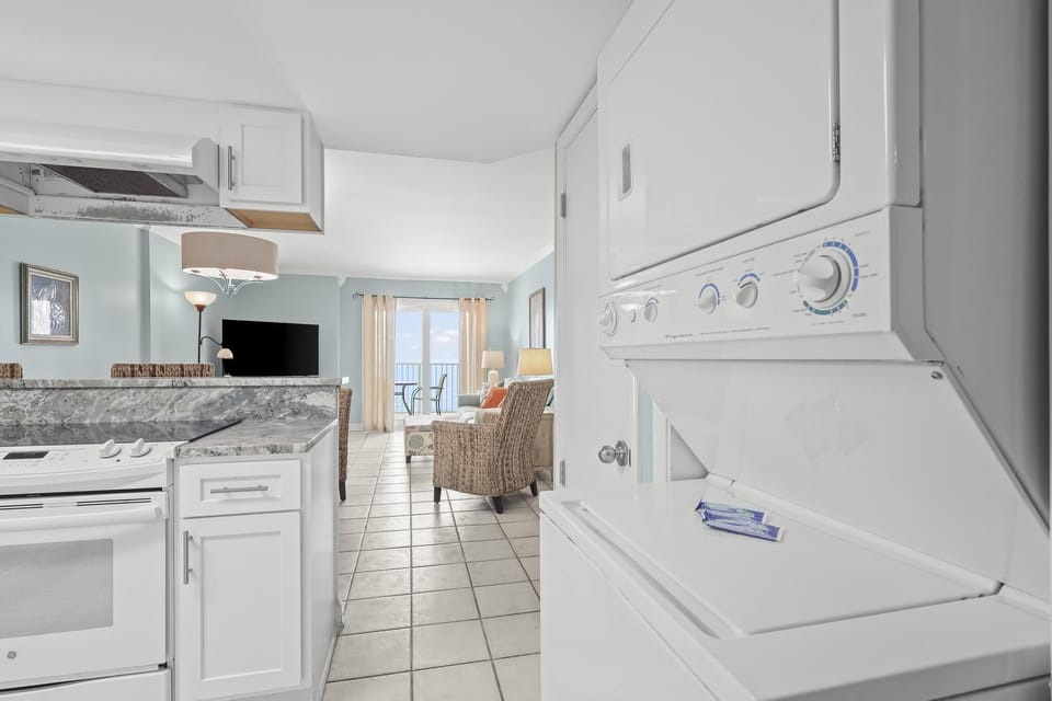 Stack washer/dryer - A stack washer/dryer is provided for use during your stay.