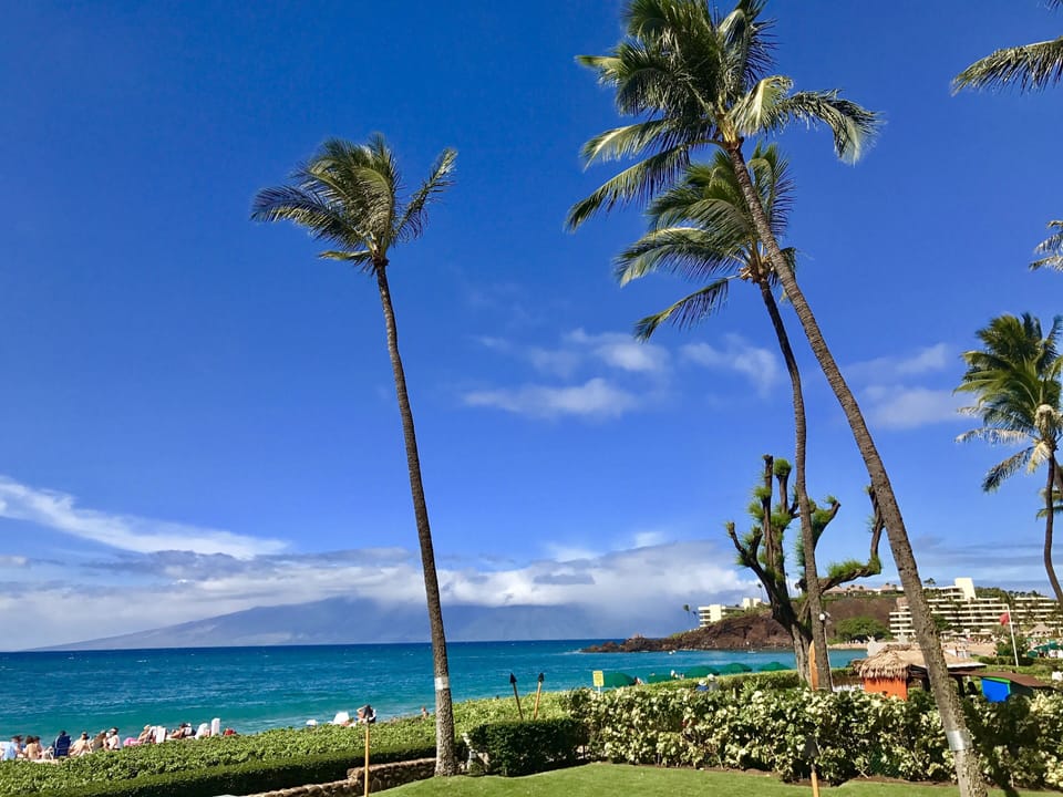 Oceanfront view directly from the lanai of Whaler 102