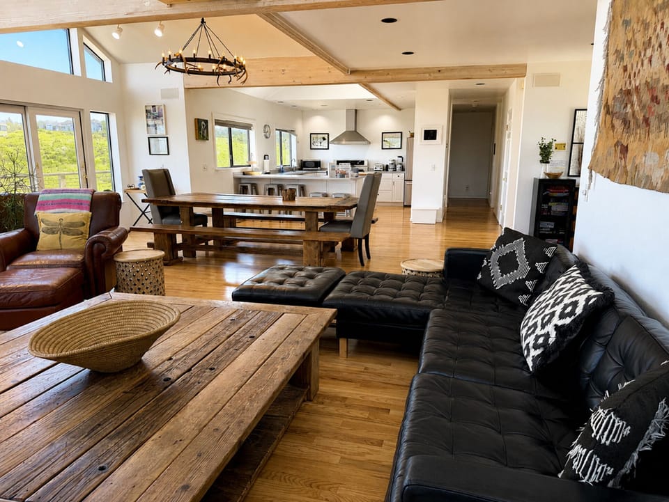 Comfortable leather seating perfect for relaxing - after a day of adventure.
