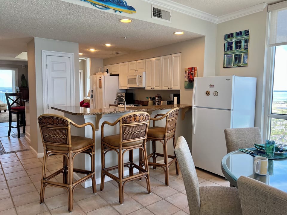 Dining room bar with “The Cooler” extra refrigerator for whatever you need!