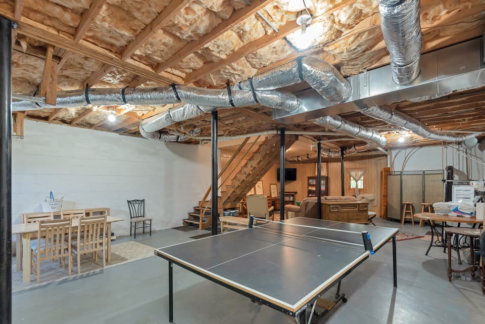 Basement ping pong "House Championship" played here...