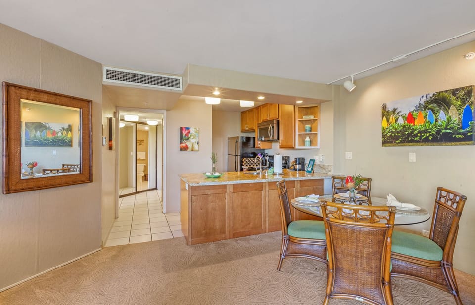 dining and kitchen area