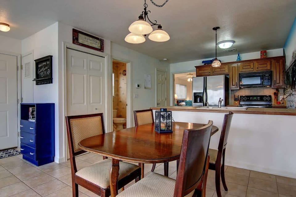 dining table and kitchen 