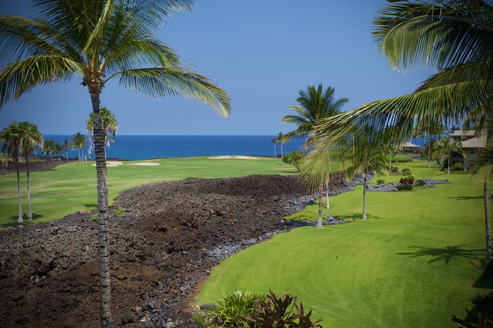 Golf course and lava