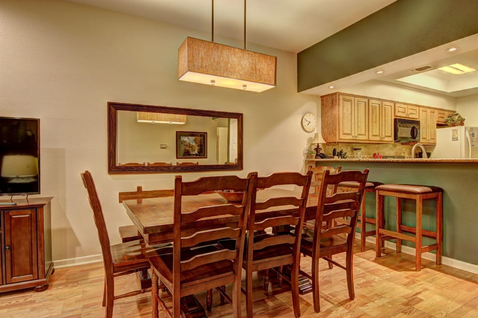 Breakfast bar seats two.