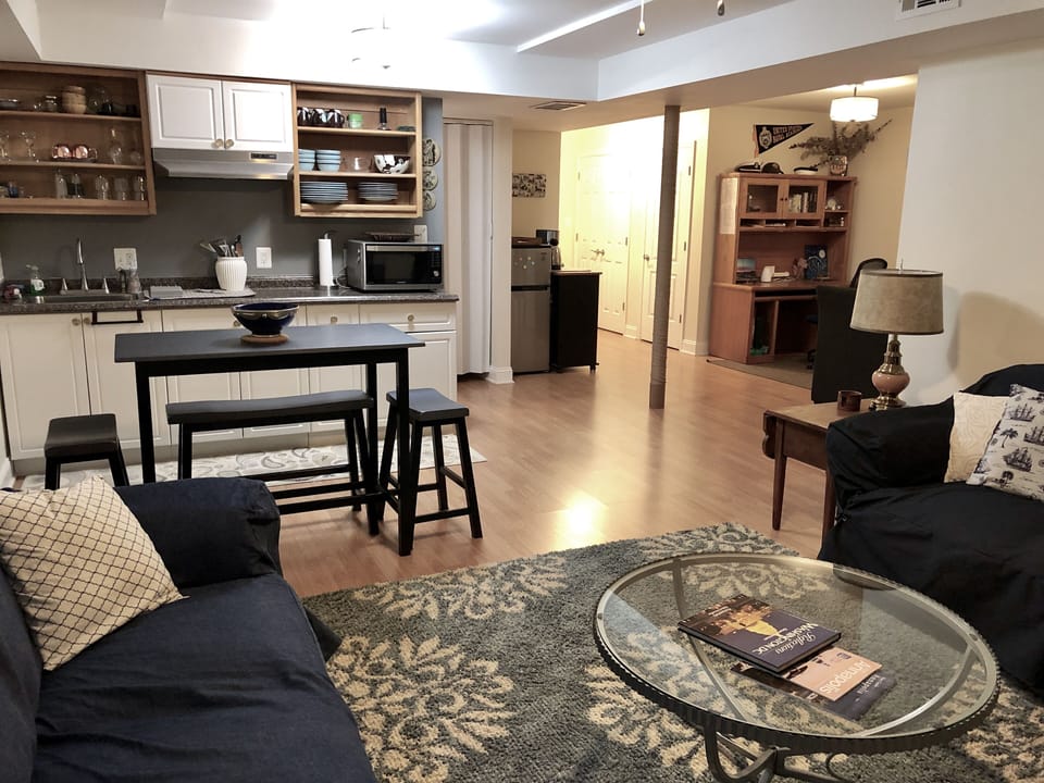 A spacious, comfortable, super clean, and homey private space.

