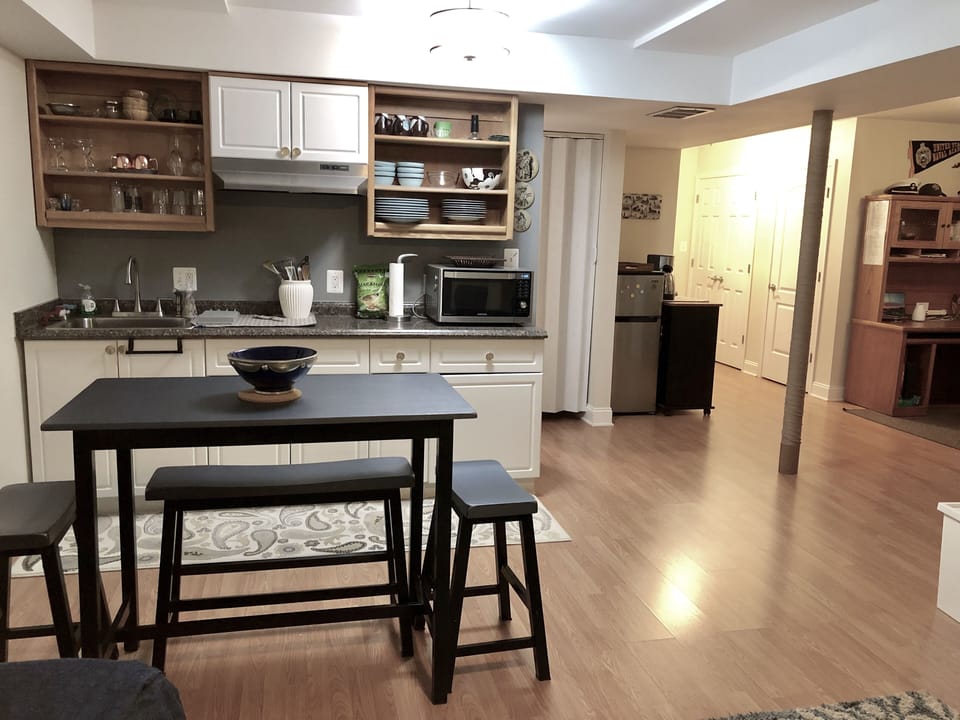 Beautifully decorated open living area.
