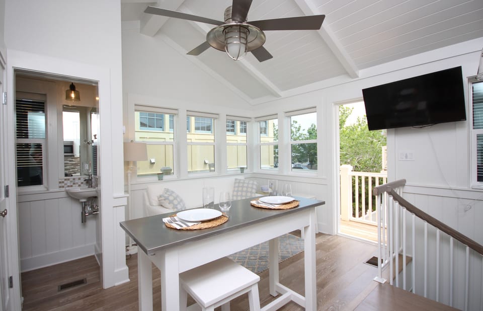 Open Living Space Upstairs with Half Bath