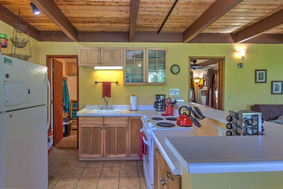 Well-equipped kitchen.
