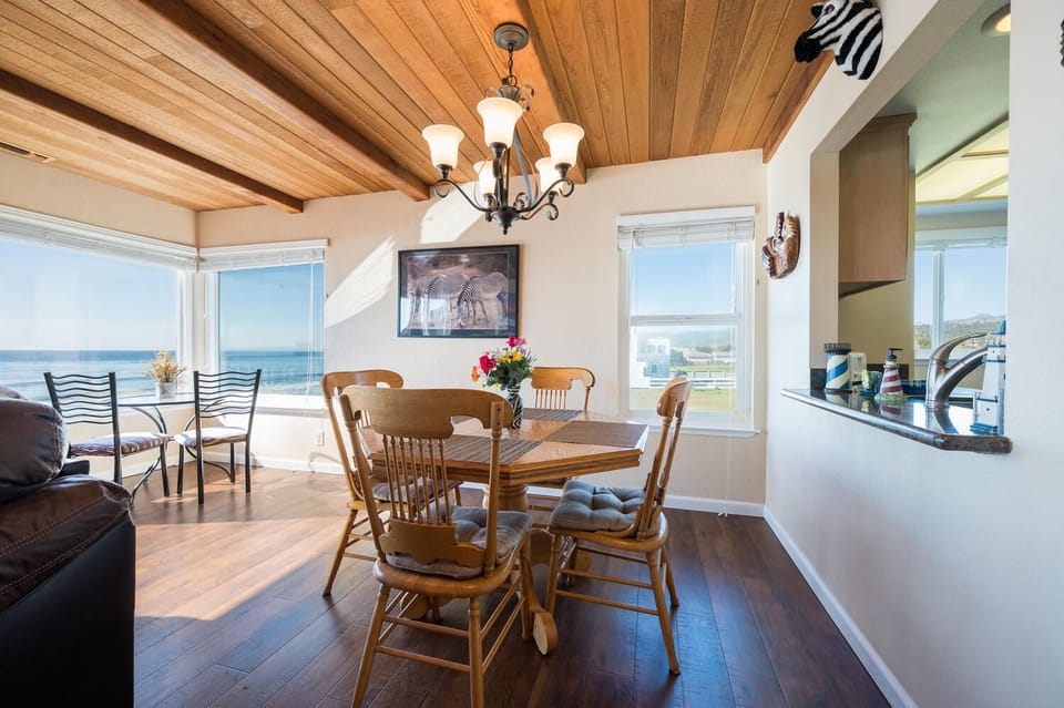 Ocean view dining area.