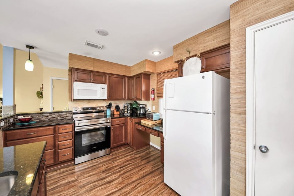 Kitchen with granite countertops