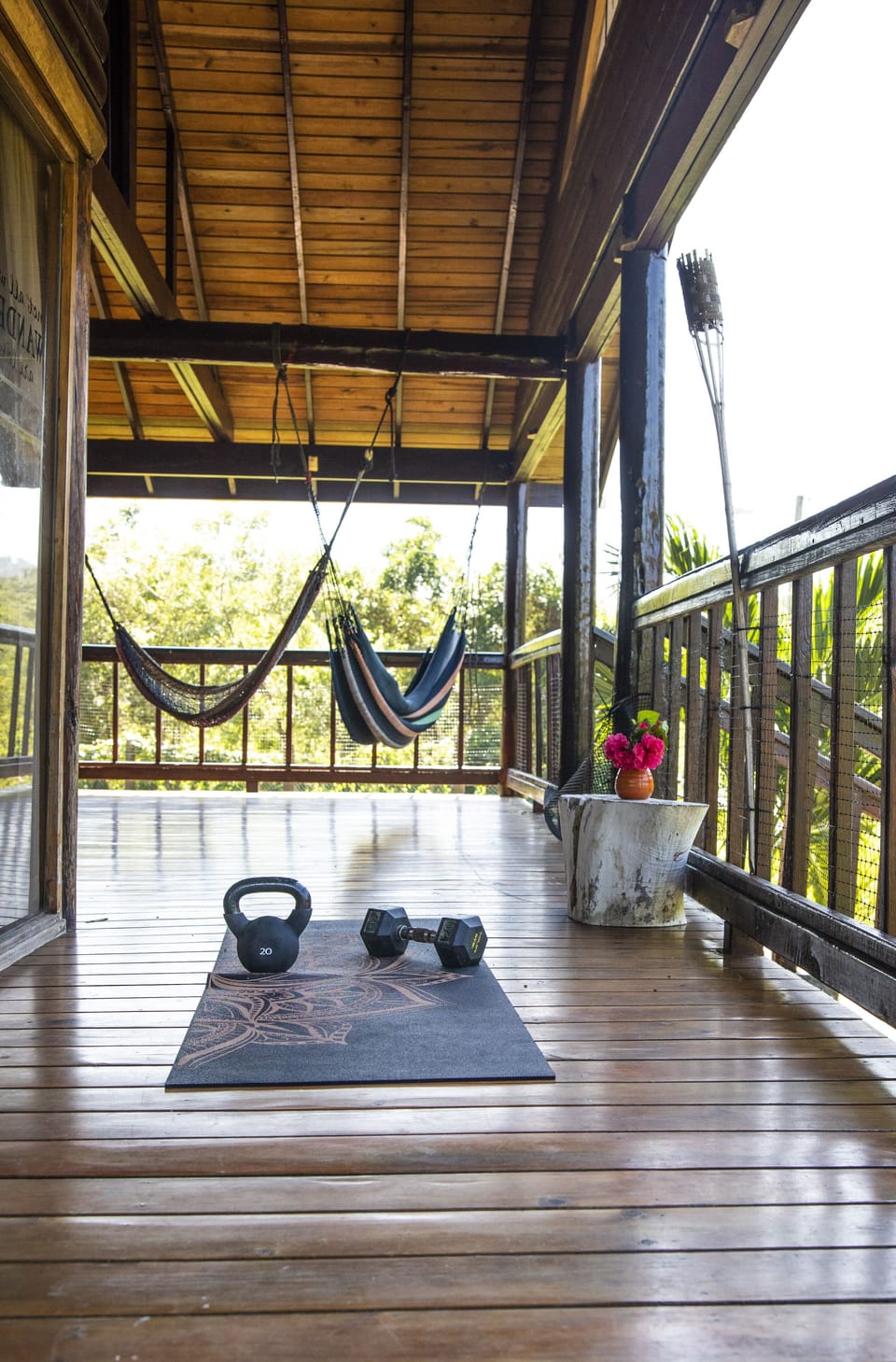 Work Out or Chill on the wrap around porch