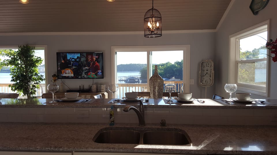 Early morning view from the kitchen
