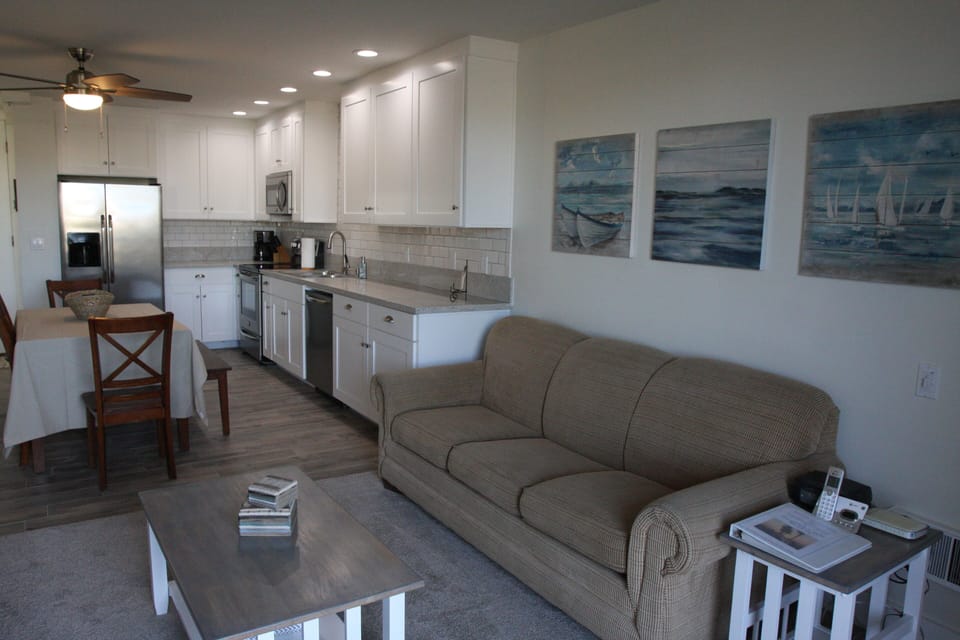 Family room is next to kitchen.  Eat and relax together with family and friends!