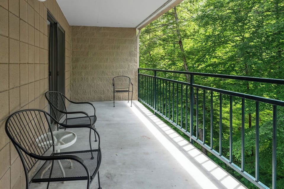 Private balcony overlooking the river.