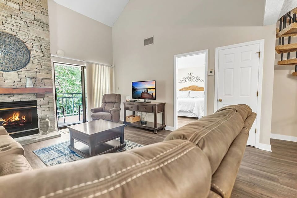 Easy opening to the private balcony