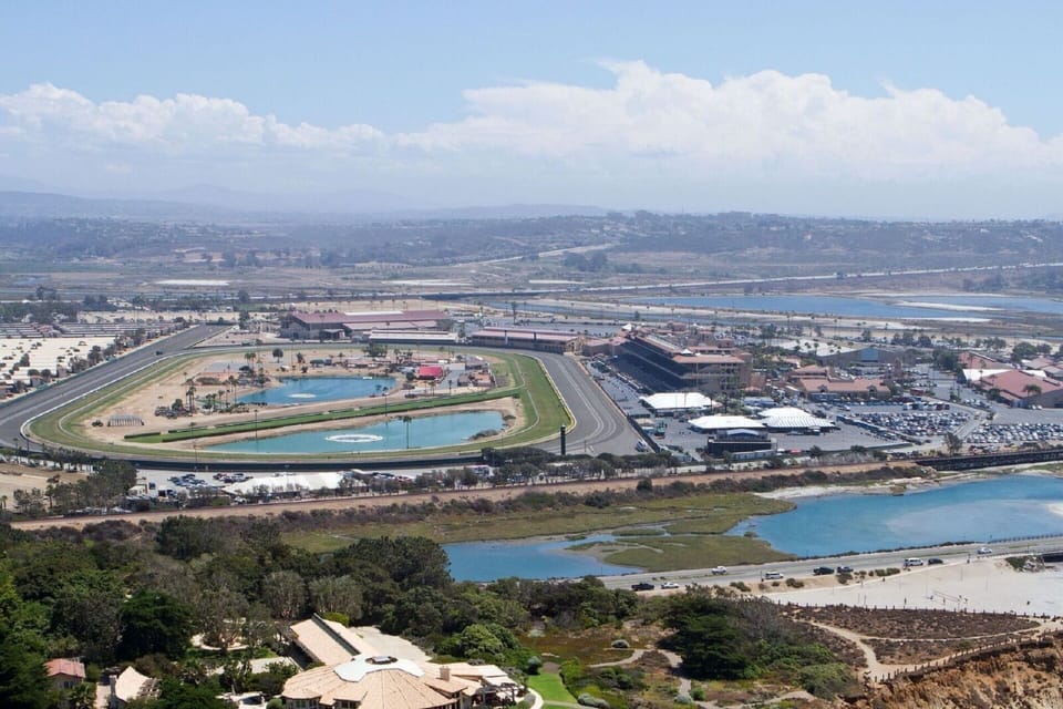 Picture of racetrack.  Solana gate entrance is short walk.