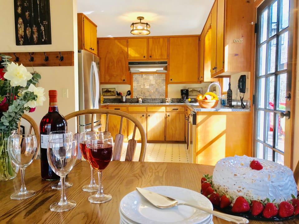 Kitchen from dining table