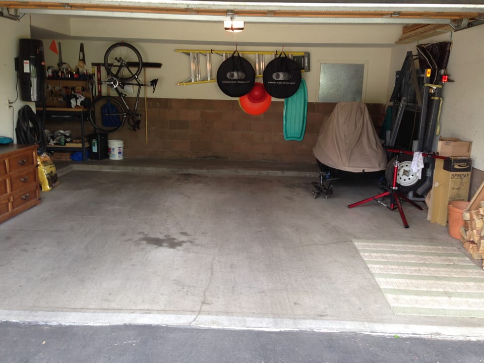Interior photo of our garage