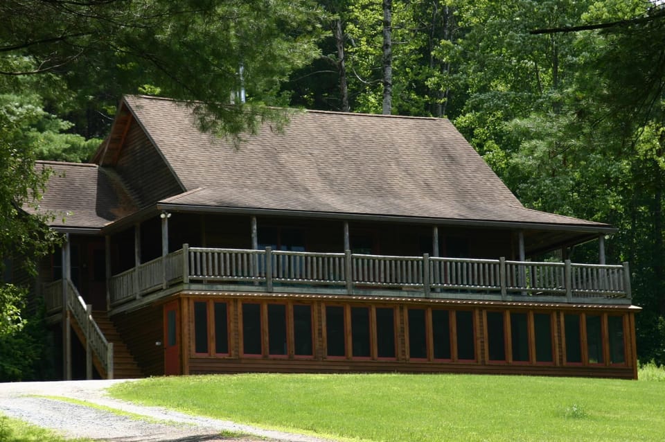 This cozy cabin is tucked away from everything, offering both privacy and quiet.