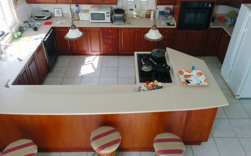 Bird's-eye view of our kitchen