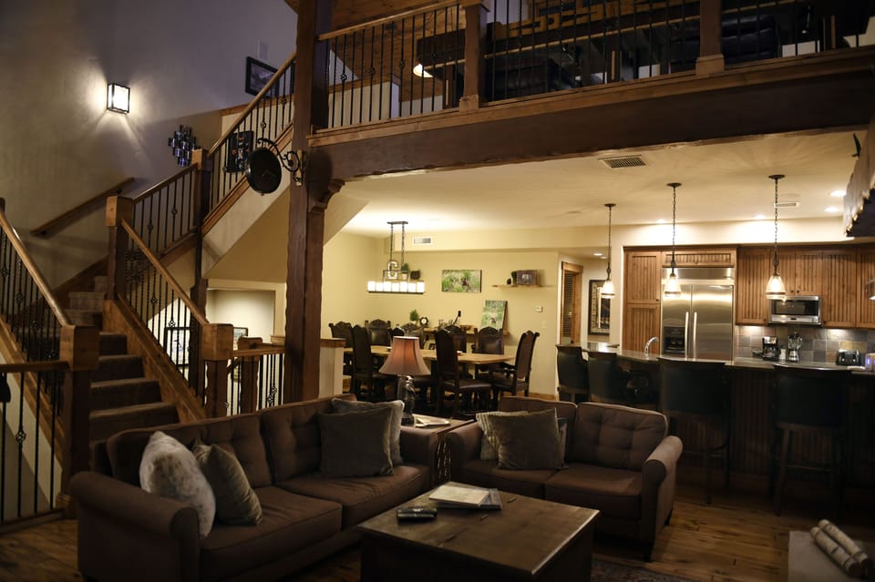 View of the dining room and kitchen from the Living Room