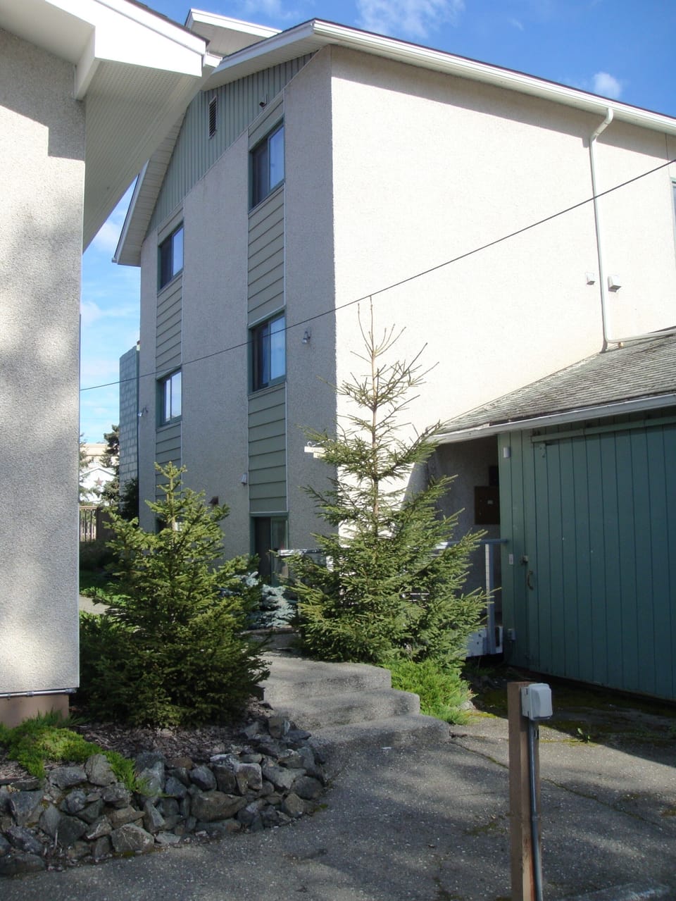 Exterior - Entrance to Building on Right