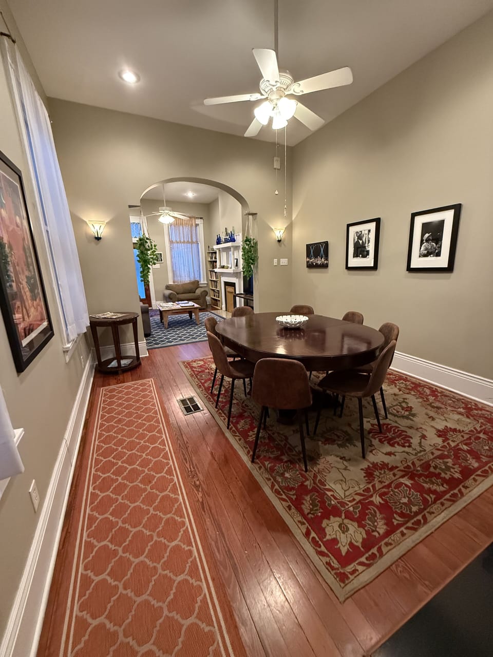 Dining room looking into entry lounge