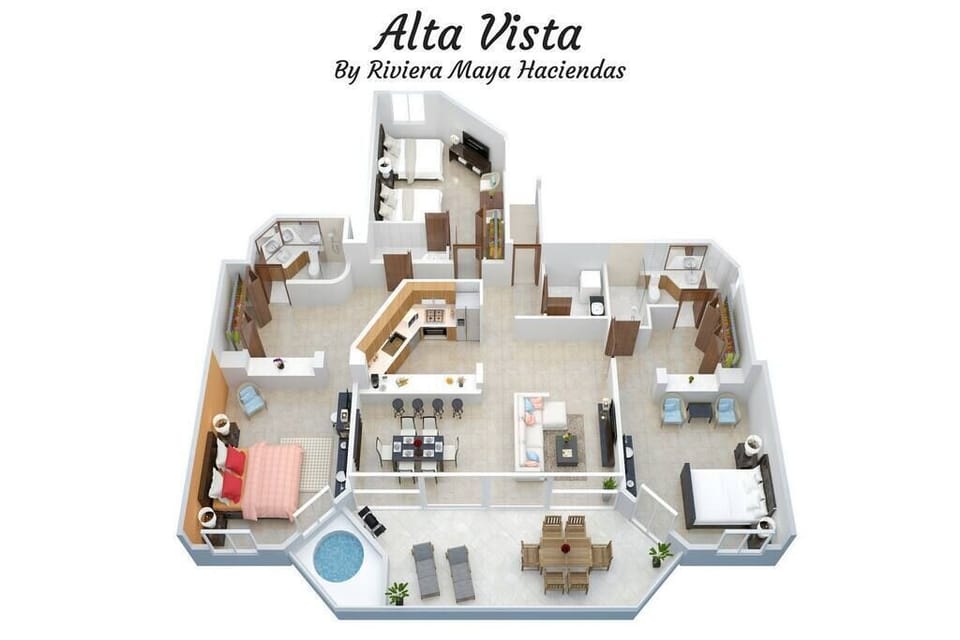 Riviera Maya Haciendas - Alta Vista - Plan 3D