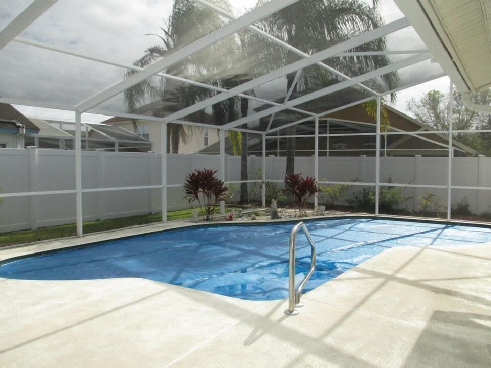 Large south facing pool