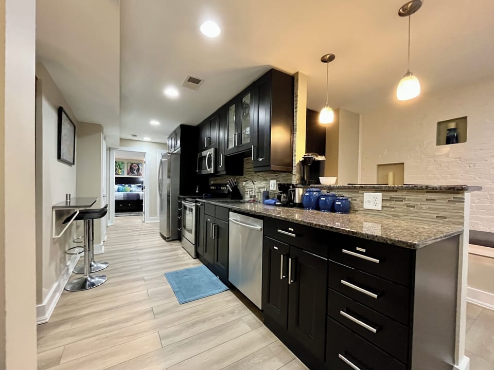 Fully stocked kitchen