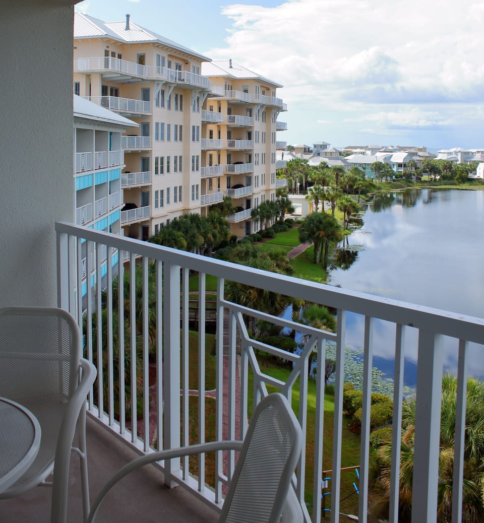 balcony with a stunning view of the lake