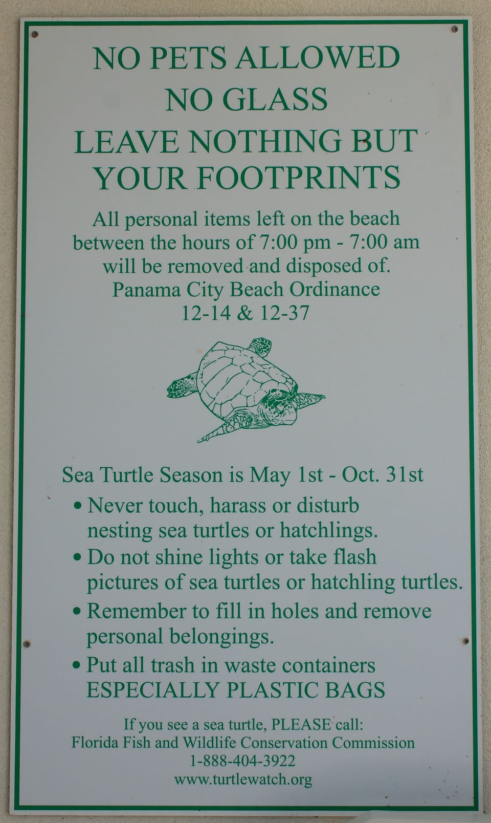 Beach rules